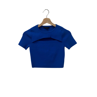 Ava & Ever Womens  Size M Short Sleeve Top Blue 