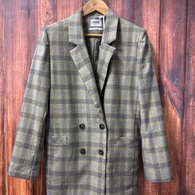 Ghanda Womens  Jacket Size S Gingham / Grey 