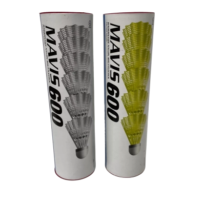 Yonex Mavis 600P Badminton Nylon Shuttlecock - 6x White & 3x Yellow