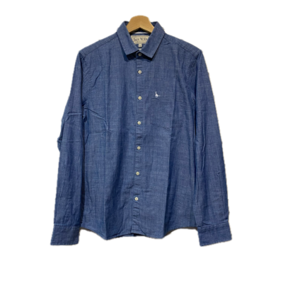 Jack Wills Mens Shirt Size S Blue Chambray