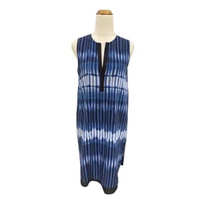  VINCE. Womens Silk 100% Sleeveless Dress Size S Black / Blue 