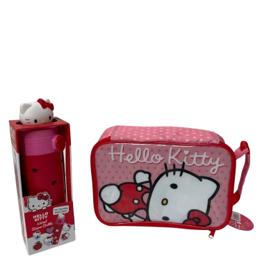 Kids hello Kitty water bottle lunchbox and bag