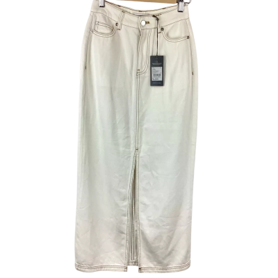 Country Road Maxi Denim Skirt - White Size 4