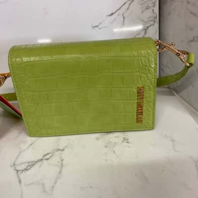 Poppy Lissiman Womens Cross Body Bag lime croc 