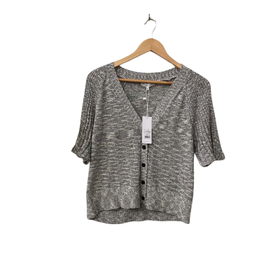 Veronika Maine Womens  Size 16 / XL Button Up Top / Cropped Top Grey 