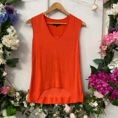 Saba Womens  Size 6 Sleeveless Top Orange 
