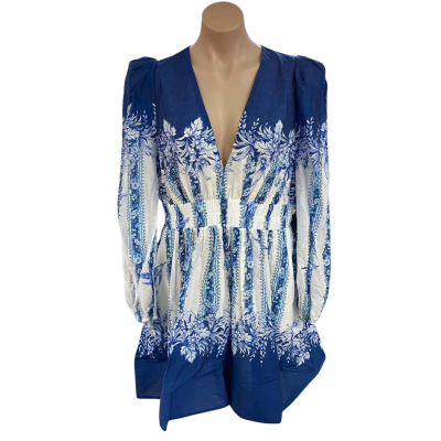 Sheike Womens ATLANTIC FLORAL DRESS blue print  Size 16 