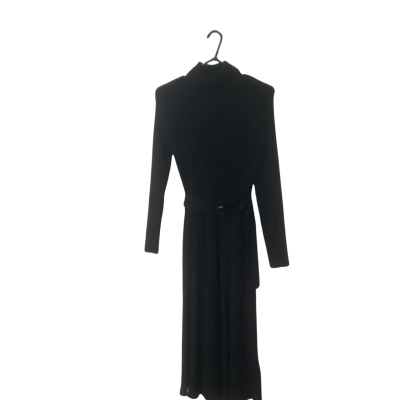 Womens Forever New Size 10 Long Sleeve Knit Dress Black  