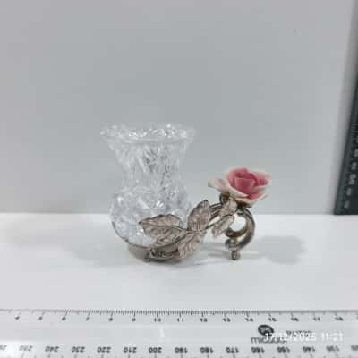 Made In Italy Silver Plated Table Favour Vintage Flower 