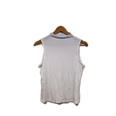Christian Siriano Womens Sleeveless Turtle Neck Size M White 