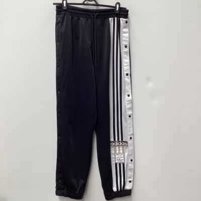 Adidas Womens  Size 10 Track Pants Black  / White 