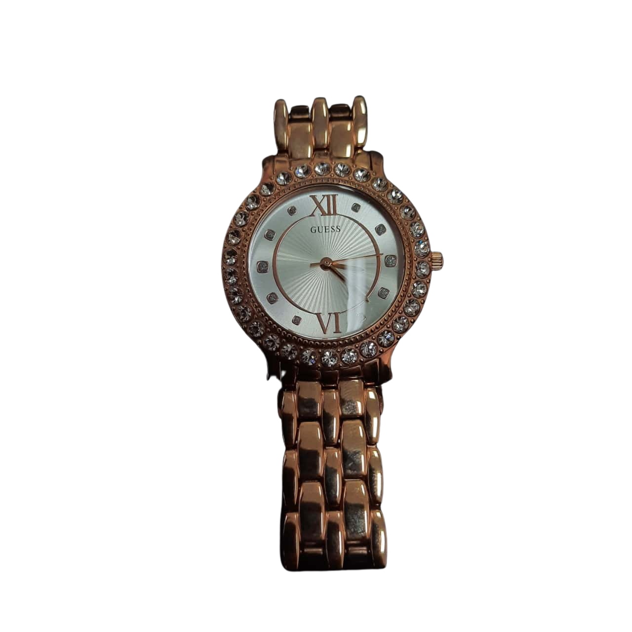 Guess Quartz Stainless Steel Women's Watch Gold Tone Working (s)