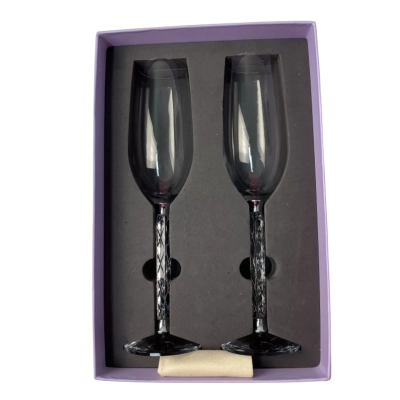 BNIB Dusk crystal champagne flutes