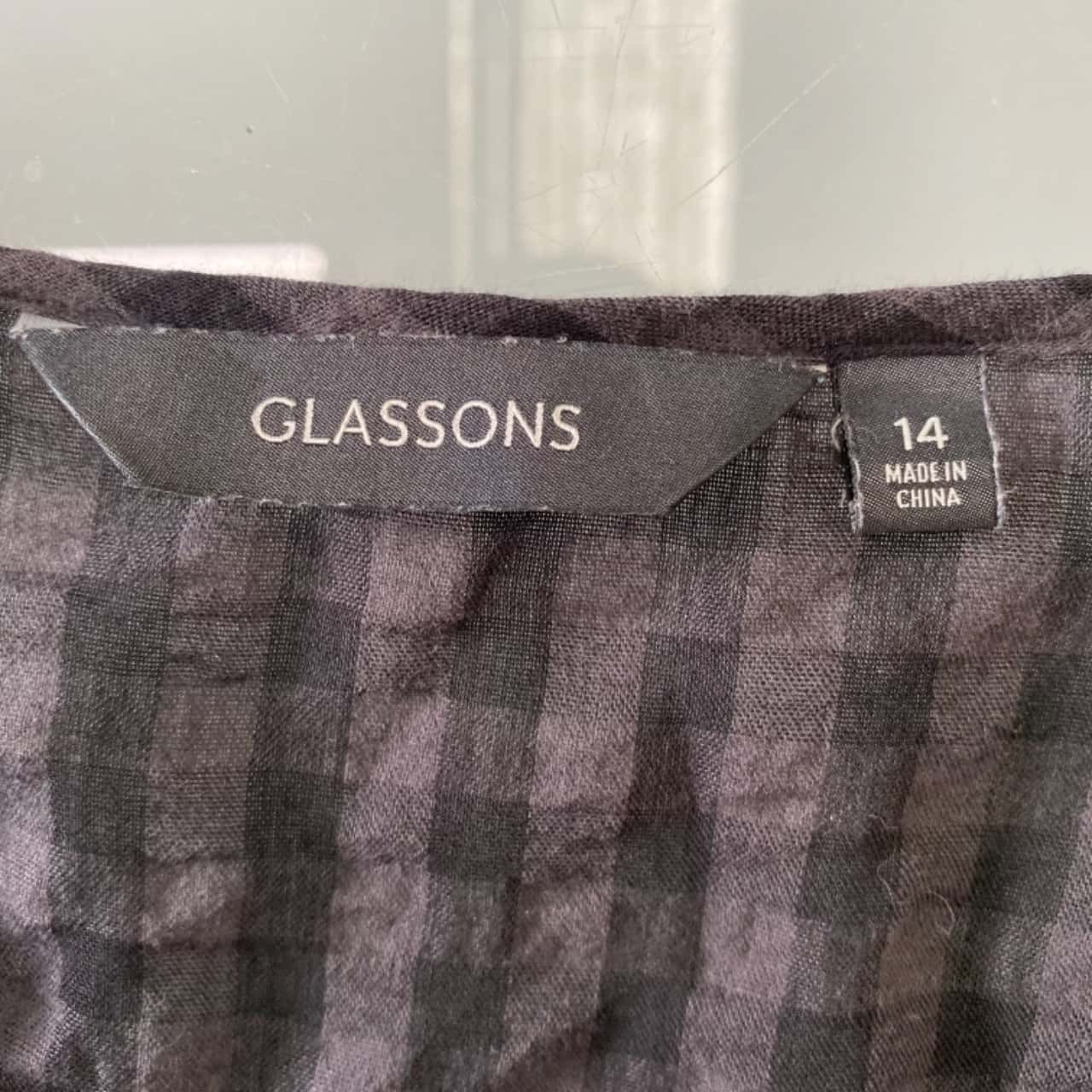 Glassons Womens Size 14 Top Checked/Grey (s) - Used Very Good | Salvos ...