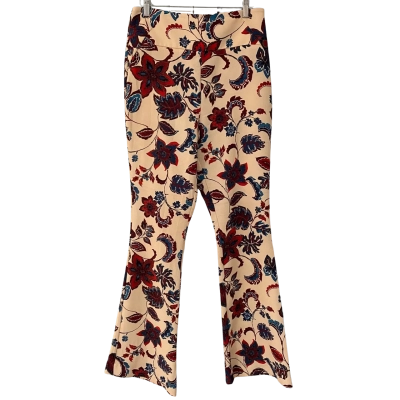 Cue Womens  Size 10 Floral Flared Trouser