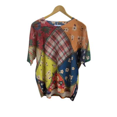  SD Collections Womens  Size M Short Sleeve Top Multicoloured / Pattern 