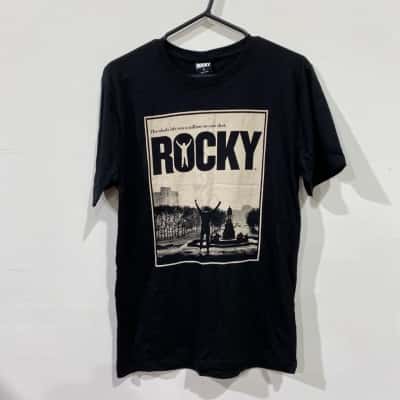 Rocky Balboa T-shirt Mens  Size S Black  