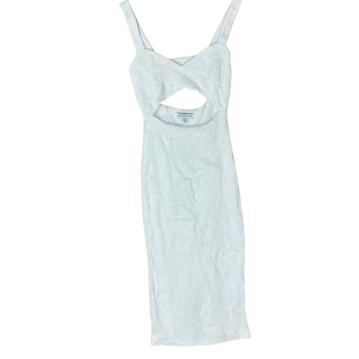 Shona Joy White Ribbed Maxi Dress Size 8 