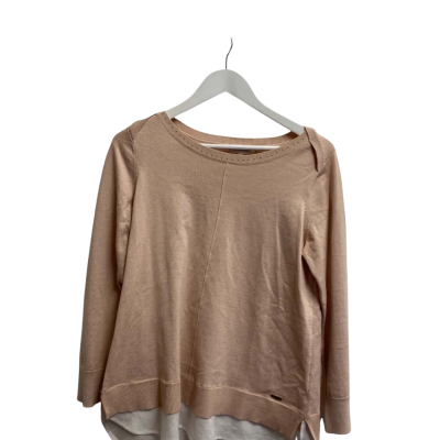Calvin Klein Womens  Size L Long Sleeve Top Peach 