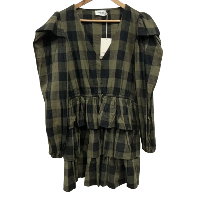 Piper Womens  Size 14 Long Sleeve Top Black / Green