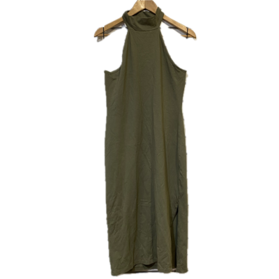 Monrow Womens Halter Neck Dress Size L Khaki 