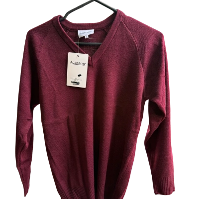 Academy Brand Kids Acrylic Burgundy Pullover Size 14