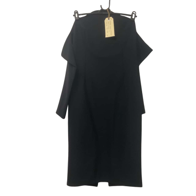 Womens Bianca and Bridgett Size 14 Black L/S Cut Out Midi Dress  