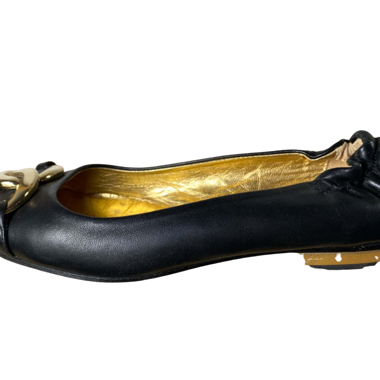 Juicy Couture Womens Leather Flats Size 5 Black (s)