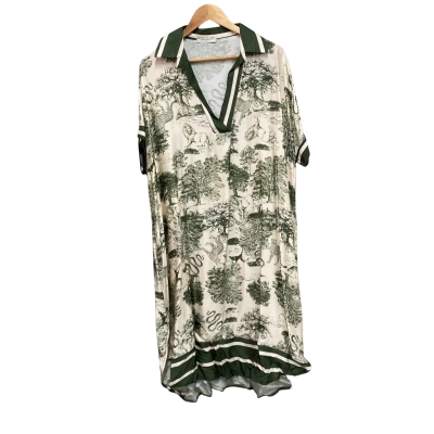  Jaki London Women's  Size L / M Free Size Dress Cream / Green 