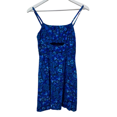 Lulu & Rose Womens  Size S Mini Dress Blue / Floral 