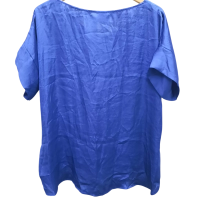 New With Tags CAROLINA Lifestyle 'Bianca' Short Sleeve V - Neck Relaxed Fit Top 'Indigo Colour in Size XS/S 