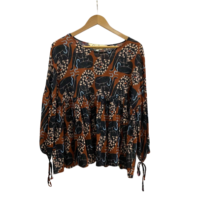  Womens Claire Johnson + Gorman Size 10 Long Sleeve Top 