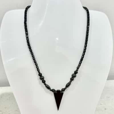 Hematite Arrow Pendant Necklace