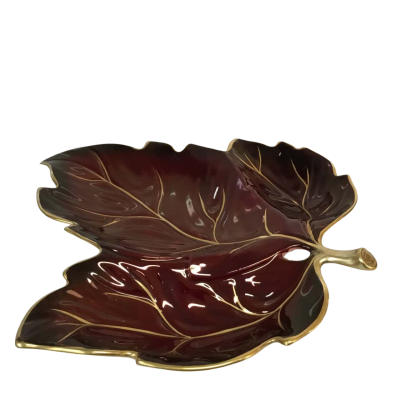 Carltonware Handpainted Rouge Royale Leaf Plate Approx 27 x 26cm