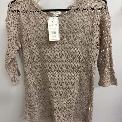 W.Lane Women’s  Size S Crochet Coverup Shirt *NEW WITH TAGS RRP $69.99