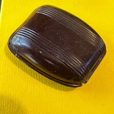 Vintage Bakelite  Womens Ring Box  Brown 