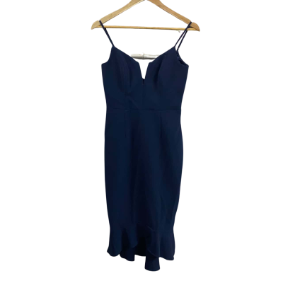 Bardot Womens  Size 8 Midi Dress Navy Blue 