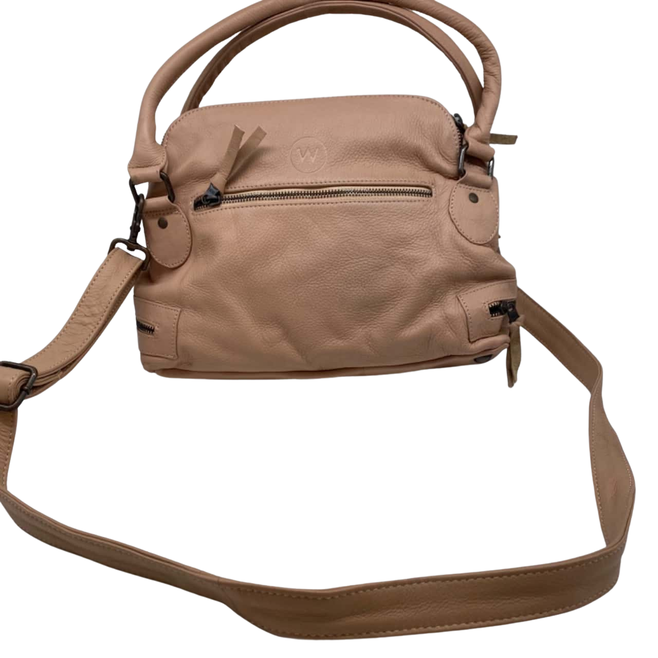 NWOT The Wanderers Travel Co Blush Leather The Manhattan Handbag with