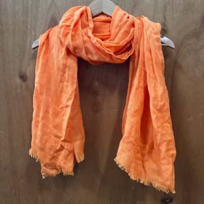 Country Road Orange Linen Blend Scarf 