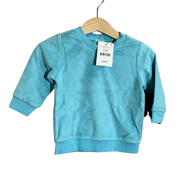 Cotton On Boys Size 6-12m Blue Shower Sweater