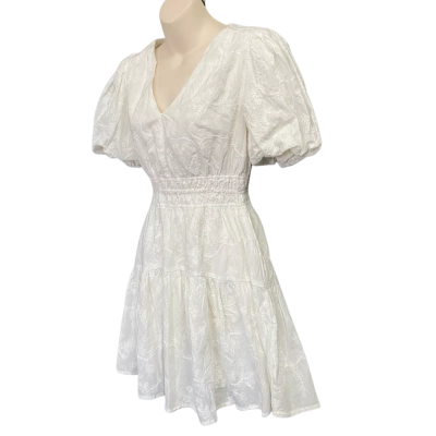 Minkpink Embroidered Mini Dress Size XS White 