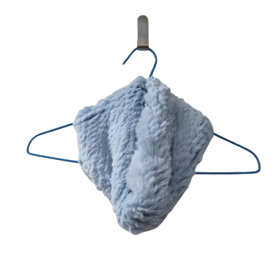 Women's Rabbit Fur Snood in Powder Blue 