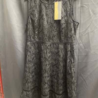 Liz Jordan Womens Size 16 Cotton Lace Black Dress