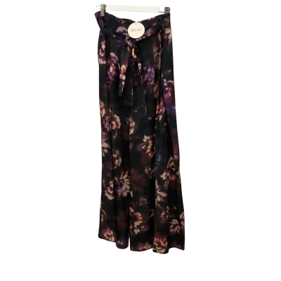 You + All Womens  Size 16 Flared Pants Black  / Floral 