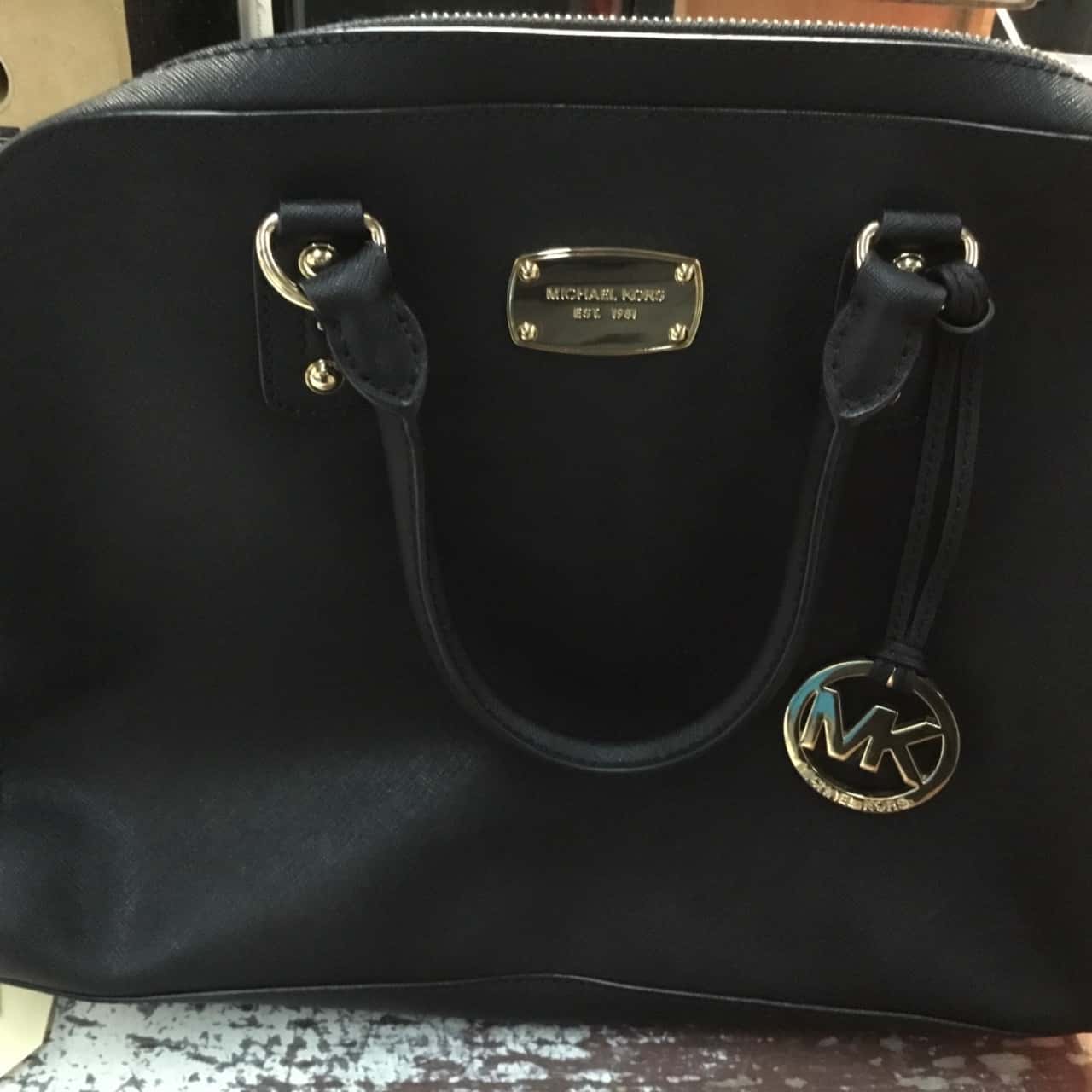 mk black handbag