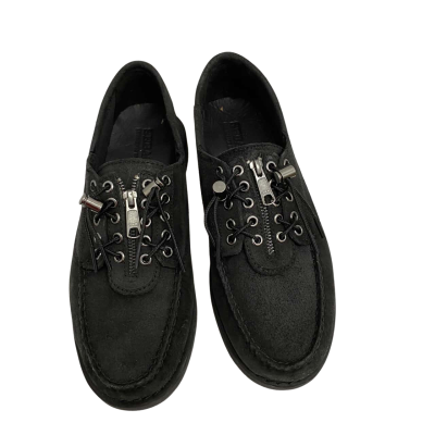 Sebago - Engineered Garments X Sebago Black Suede Zipper Deck.  Size 11  