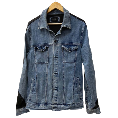 Saint Morta Men's Denim Jacket Blue & Black
