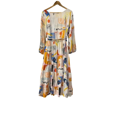Gorman Womens  Size 14 Long Sleeve Maxi Dress Multicoloured 