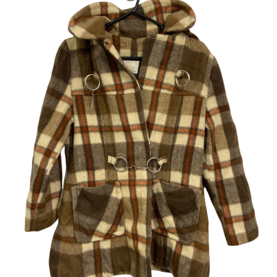 RIVA  Womens  Size 12 Hooded Jacket / Winter Coat Beige / Brown / Burnt Orange / Cream 