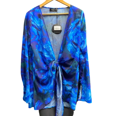 White Fox Womens Tie Front Top Size XL 